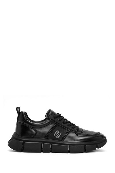 Derimod Black Leather Men's Casual Shoes - Lace-Up, 24Wfd 694914