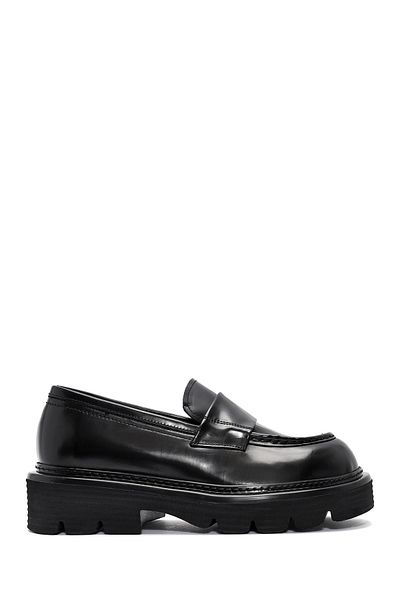 Derimod Men's Black Leather Casual Loafer 24Wfd 720022