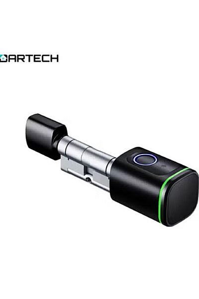 DarTech Dartek Smart Lock with 4-Way Unlock, Fingerprint, Compatible with Any Door, Global Version, Smart Home Control System, Black