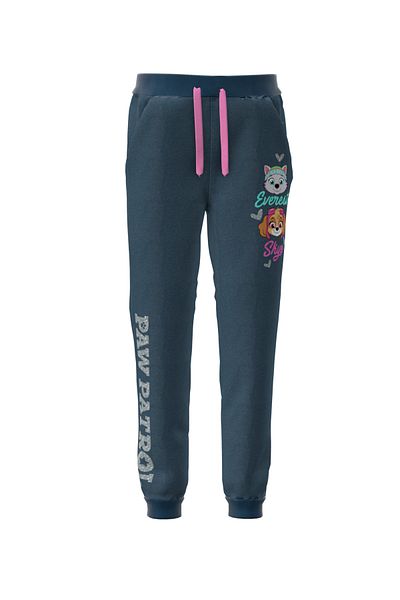 PAW PATROL Pantaloni Trening Fete, Albastri, 100% Bumbac, Buzunare Laterale, 104 Cm,