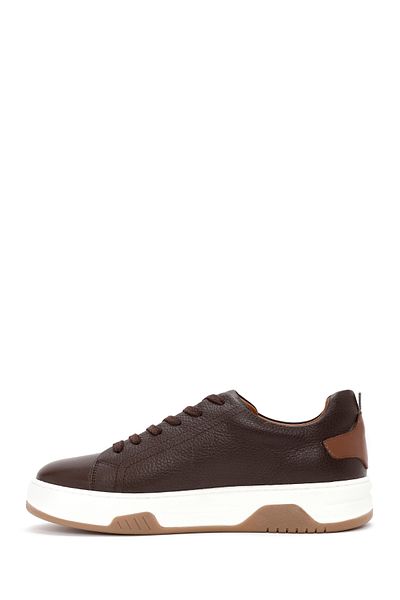 Derimod Men's Leather Sneakers - Brown, Lace-up and Thick Sole 24wfd 688518