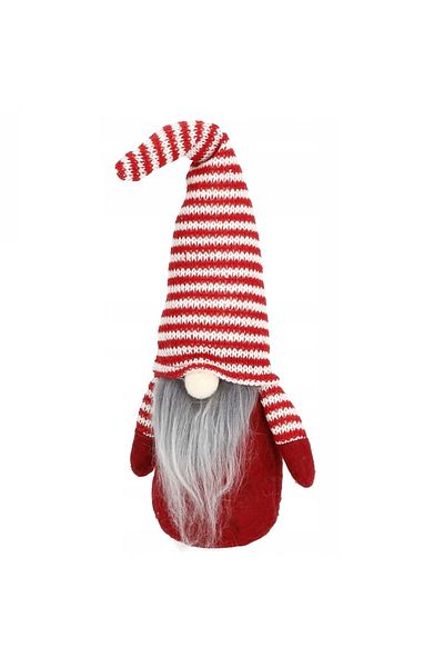 Springos Christmas decoration, Elf type, 30 x 12 cm, red / gray