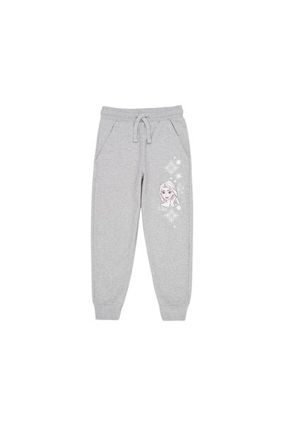 Frozen Girls' Tracksuit Bottoms, Grey, Side Pockets, 128 Cm,