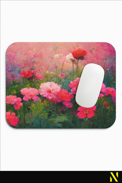 nilizma Flower Patterned Colorful Ergonomic Mouse Pad Non-Slip Base Home and ...