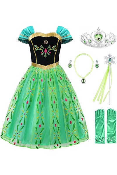 EvrikaUnity Rochie Anna pentru Copii, Set cu coronita si accesorii, Frozen, T...