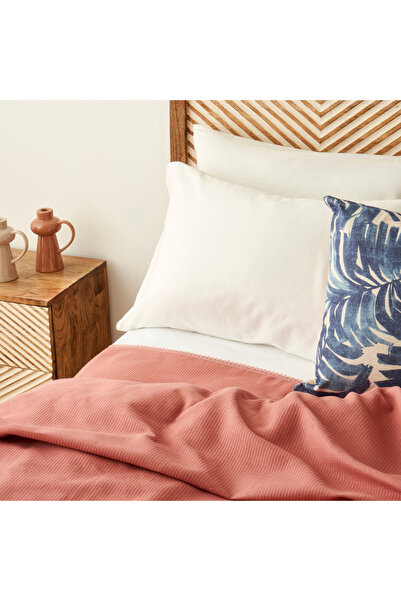 Bella Maison 100% Cotton Feel Single Waffle Pike Dusty Rose (150X220 cm)