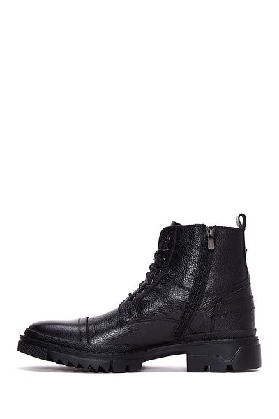 Derimod Men's Casual Leather Boots - Black, Lace-Up 24Wfd6201Ft