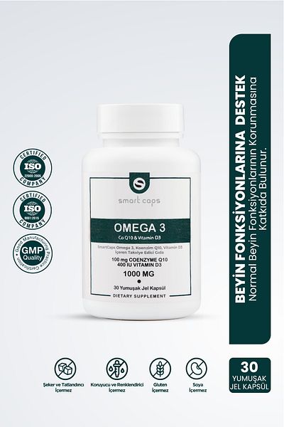 Smartcaps Omega 3 Vitamin D3 Q10 30 Softgel