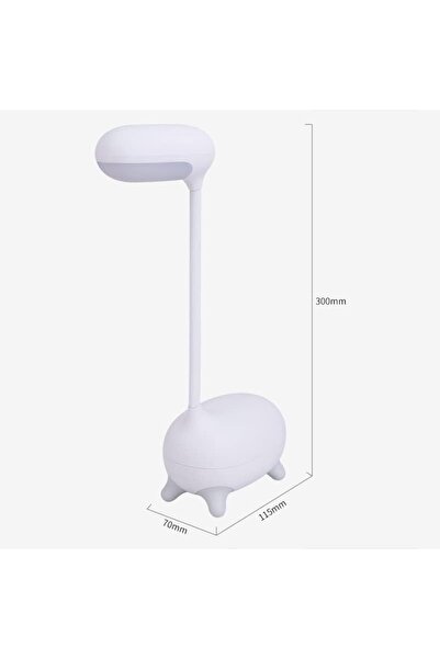 Deli Led Desk Lamp 3 Color Eye-caring Dimmable Table Lamps For Reading Study Working White178