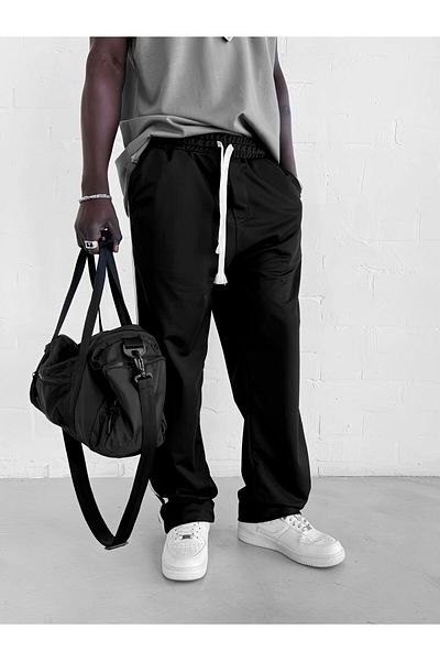 ablukaonline Ανδρική φόρμα φόρμας Baggy Fit Μαύρη