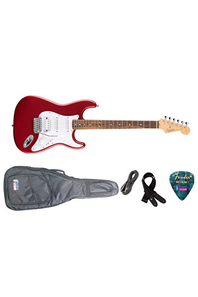 SQUIER Fender Squier Debut HSS Kırmızı Elektro Gitar Seti (Katre Müzik Kılıf, askı, kablo, fender pena)