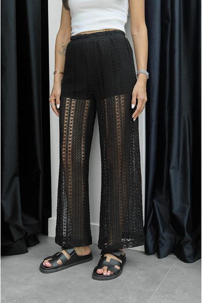 Havoş Black Gela Lace Pants