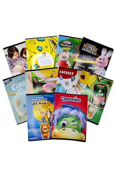 Ropet Set of A5 dictation notebooks, 40 sheets, multi-color cover, 10pcs