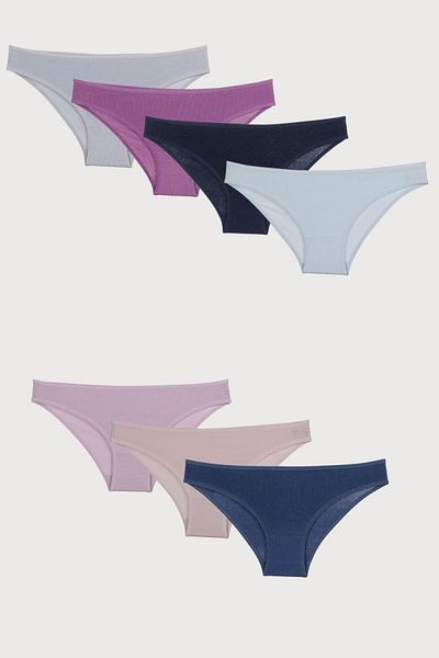 Nicoletta Women's Panties 7 Pack Lycra INDIGO