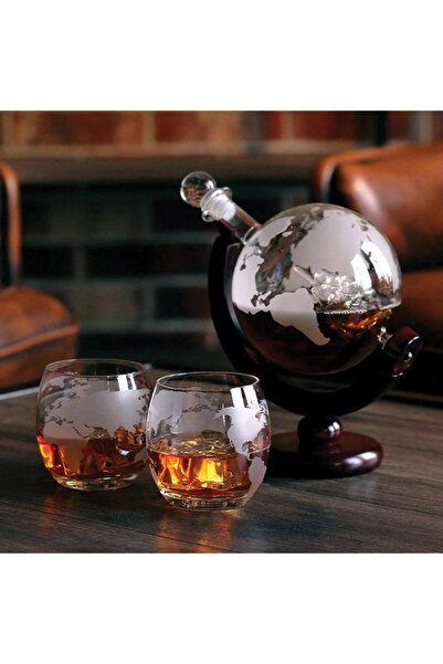 MIKAMAX Set de decantor Whisky Globe și cuburi de răcire