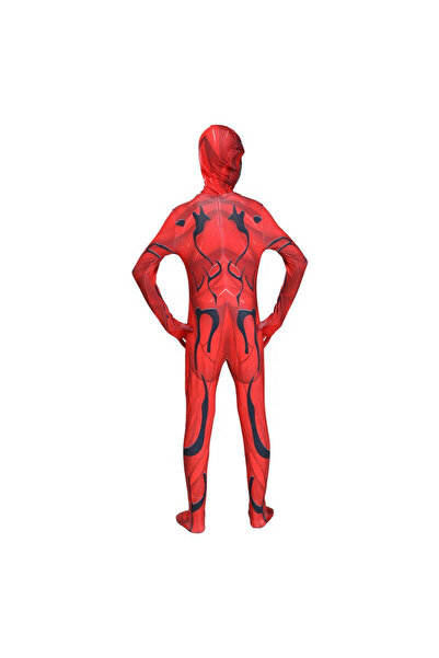 EvrikaUnity Costum Venom pentru Copii, Set cu masca, Super-Erou, Lycra, 3-4 ani, 110, Rosu/ Negru