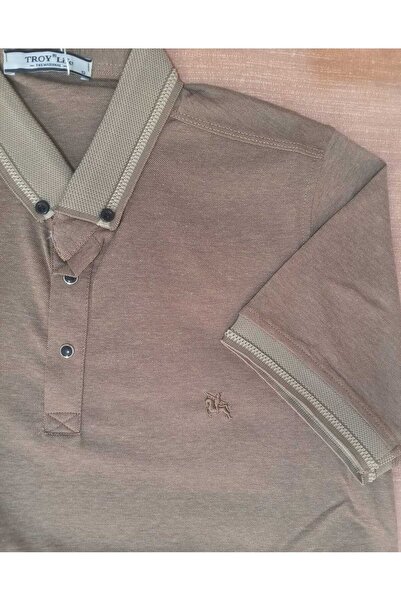 TROYLİFE Ανδρικό μαλακό μπλουζάκι με κοντό μανίκι με λαιμόκοψη πόλο