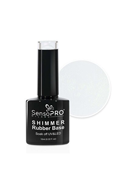 SensoPRO Milano Bază de cauciuc strălucitor - #03 Alb lăptos Verde strălucito...