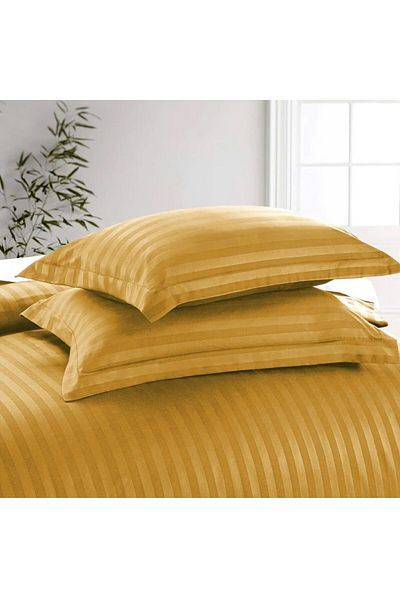 Sonia-home Bed Cover And 2 Pillowcases, With Elastic, , 2 Persons, Uni, 160x200cm, Mustard