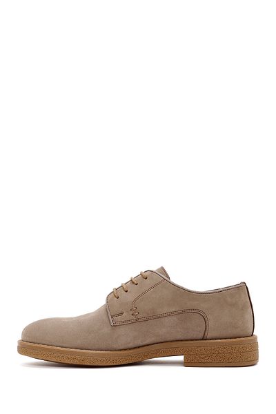 Derimod Men's Beige Lace-Up Nubuck Leather Casual Shoes 24Wfd7502V3