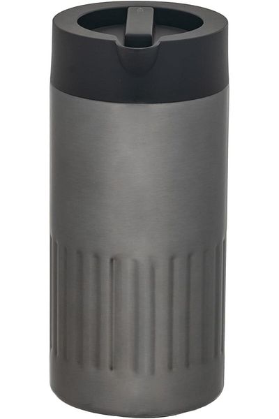 ALSAIF Coffee And Tea Vaccum Flask Steel Set In Grey / Leak-proof And Keeps Drinks Hot 1.0/1.0 Liter