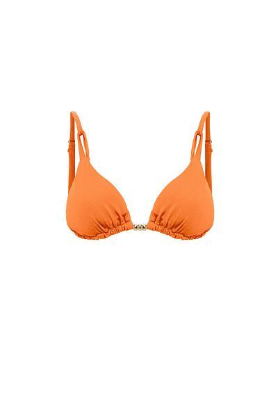 AQUAVİVA Women's Pomegranate Flower Izabella Gold Accessory Triangle Bikini Set