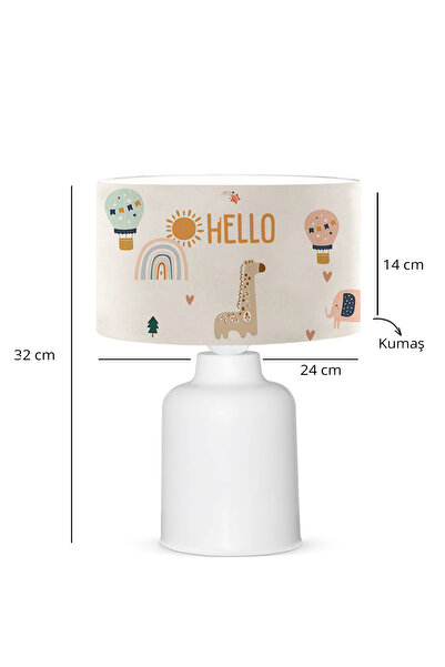 HOMİNG Hello Friends Printed Children's Room Lampshade - Ayd-3395
