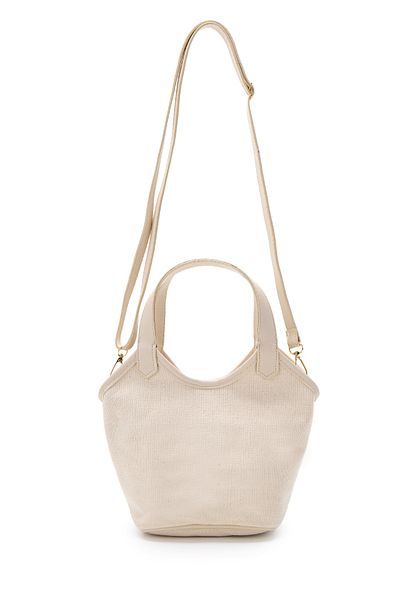 minebag Geantă de damă cu detaliu din piele de in Ryan Beige
