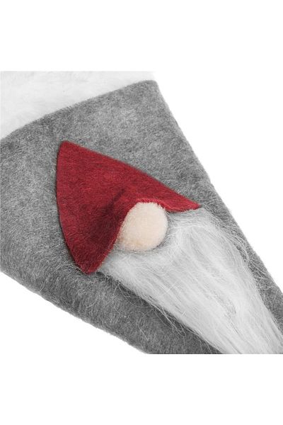 Springos Set of 2 Christmas Decorations for Cutlery, Elf Pattern, 18 X 10 Cm, Grey