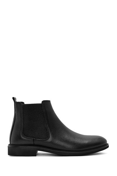 Derimod Black Leather Men's Chelsea Boots - Casual, 24WFD7540FT