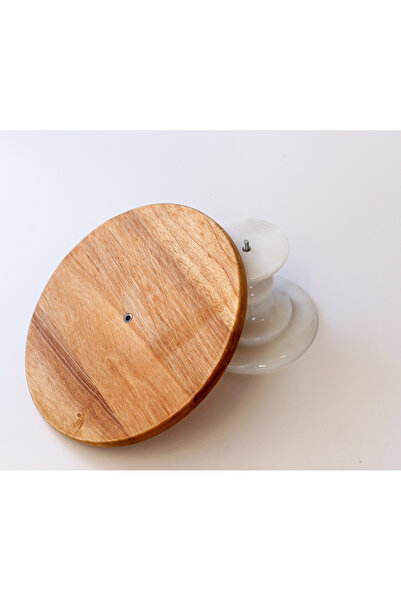 marbelix Gaia Marble Footed 29cm or 32cm Cake & Pastry Presentation with Wooden Top - Cake Stand - Jar Included