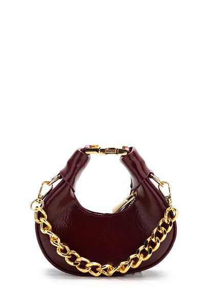 minebag Mini geantă crossbody cu curea lungă cu blocare metalică Rio Claret Red