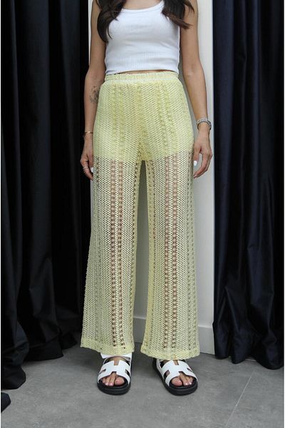 Havoş Yellow Gela Lace Pants