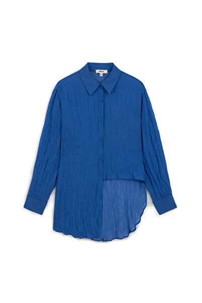 İpekyol Belden bağlamalı kırışık efektli gömlek