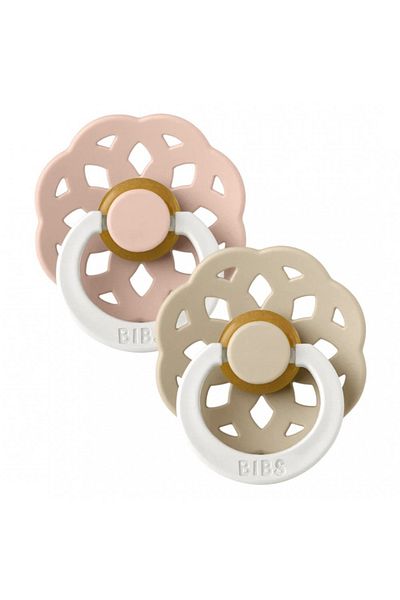Bibs BIBS Pacifier Pink and Beige 6-18 Months (Your Baby's Name Feature)