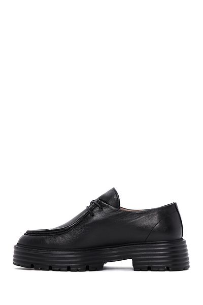 Derimod Black Leather Masculine Women's Shoes - Lace-up, 24wfd 290318