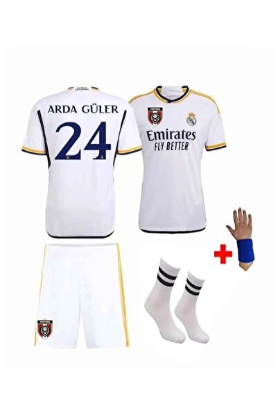 yenteks Arda.Güler. Real.Madrid. 24/25 Sezon Erkek Çocuk Futbol Forması 4 Set Çorap+Bileklik Hediye