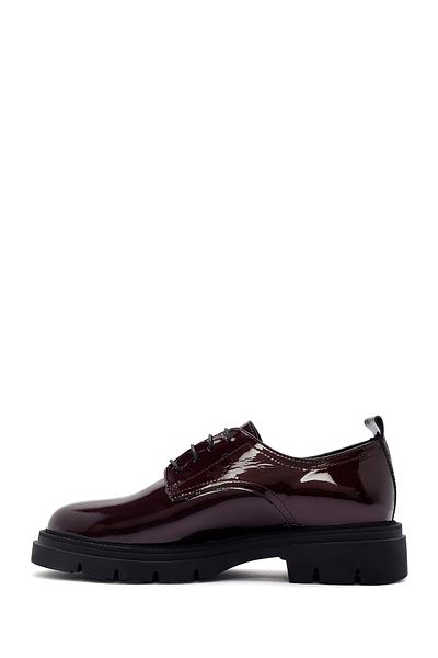 Derimod Claret Red Patent Leather Women's Masculine Shoes - Lace-up, 24wfd 161916