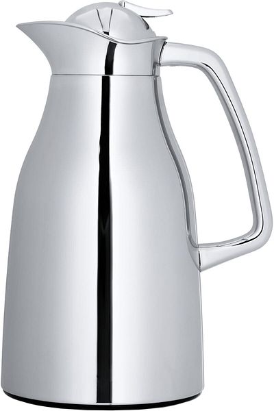 ALSAIF Coffee And Tea Vaccum Flask In Chrome / Leak-proof And Keeps Drinks Hot 1.3 Liter