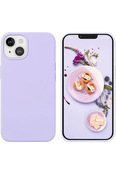 Balerion Apple Iphone 14 / 13 Kılıf Kadife Lansman Soft Yumuşak Liquid Siliko...