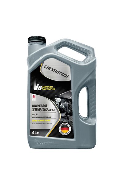 SAMER V8 Universal 20W-50 A3/B4 Multigrade Motor Oil – 4L | API SL | German Load Protection Formula