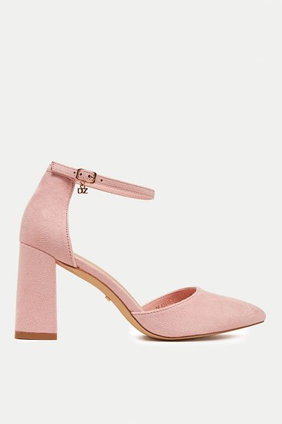 DeeZee Women's Pumps on a block low pink block 39