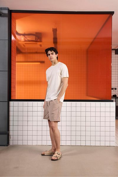 GMG FIRENZE Crew Neck Mercerized Slim Fit Men's T-Shirt