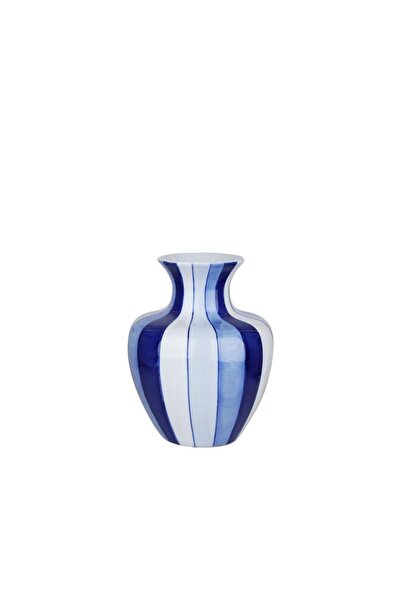 Lucky Art Vază cu cap de trandafir albastru și alb 23 cm