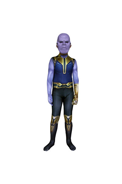 EvrikaUnity Costum Thanos pentru copii, Set cu masca LED, Lycra, 7-8 ani, 150...
