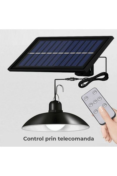 MACVI Aplica Exterior LED Macvi® Senzor Miscare, 16 x SMD LED, Panou Solar, IP65, Telecomanda, 3000-6500k