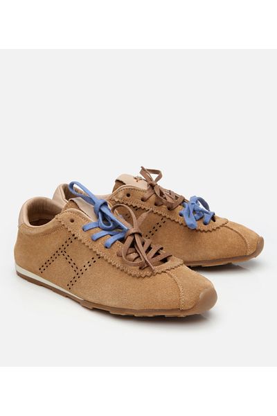 Hotiç Pantofi sport de damă din piele de căprioară, cafeniu
