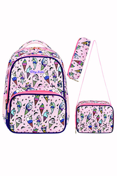 Sona Park Set de 3 geanți pentru școala primară cu licență pentru înghețată, ...