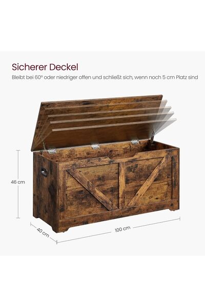 VASAGLE ayakkabı bankı, depolama alanlı oturma bankı, oturma sandığı, 40 x 100 x 46 cm,