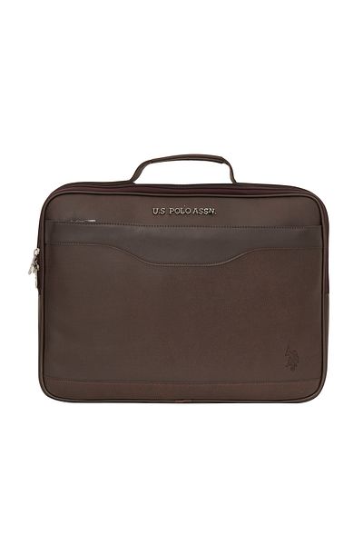 U.S. Polo Assn. Чанта за лаптоп US Polo Assn 25033-25034, куфарче с презрамка, КАФЯВА